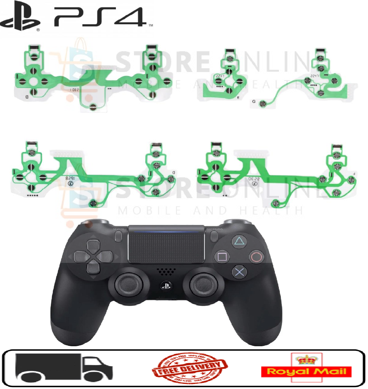 PlayStation 4 Controller Replacement Conductive Button Membrane Film