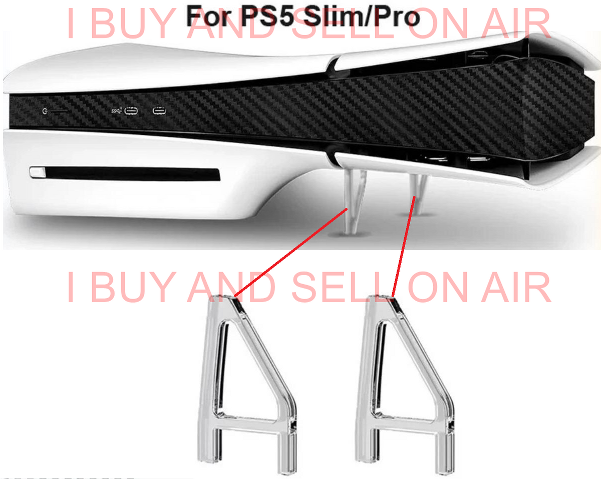 For PS5 Pro Slim Disc Edition Console Horizontal Stand Feet Bracket